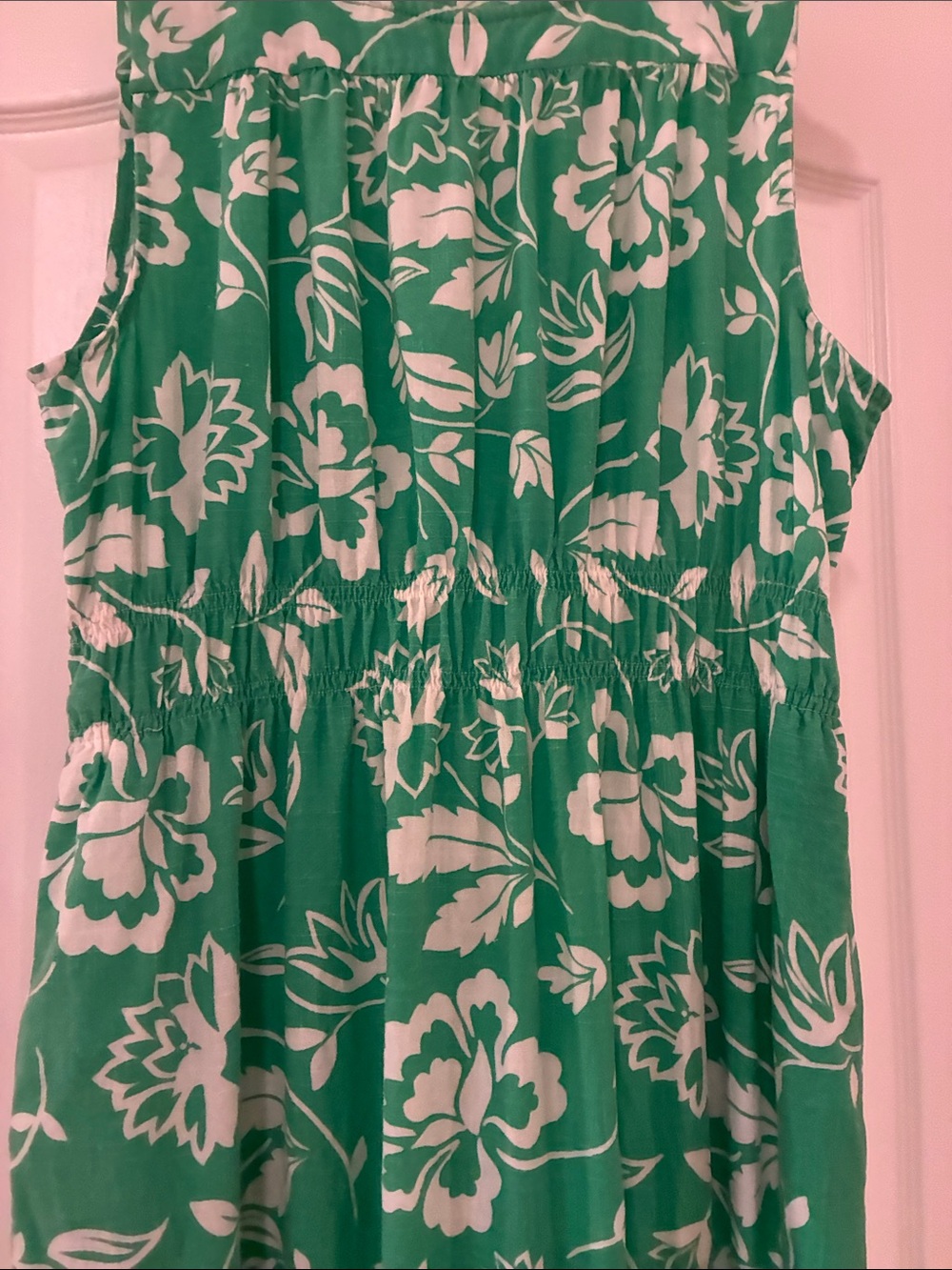 Draper James Linen Floral Smocked Waist Tiered Maxi Dress Southern Charm - Picture 6 of 11